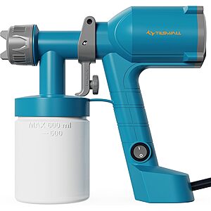 Tilswall 500W Lightweight Corded Dreamer400 Paint Sprayer w/ 600ml Tank, 2 Nozzles & 3 Patterns (Dark Blue) $15 + Free Shipping w/ Prime or on $35+