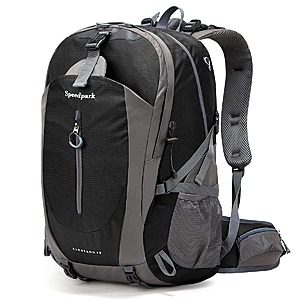 Prime Members: 40L Speedpark Lightweight Waterproof Ripstop Nylon Hiking Backpack w/ Rain Cover (Black or Royal Blue) $15.30 + Free Shipping