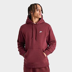 Nike Men's Nike Club Fleece Embroidered Hoodie (Dark Team Red) $25 + Free Shipping on $75+