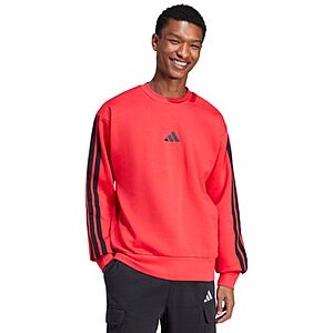 adidas Men's Essentials 3-Stripes Fleece Sweatshirt (Ruby Red) $16.46 + Free Store Pickup at Macy's or Free Shipping on $39+