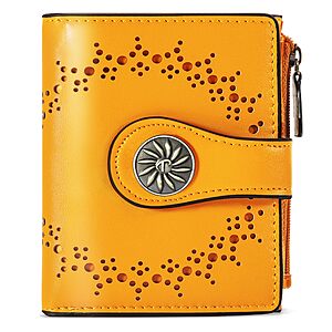 Tipmile Women's Bifold RFID Blocking Wallet w/ Zipper Coin Pocket (Solid Colors) $5 + Free Shipping w/ Prime or on $35+