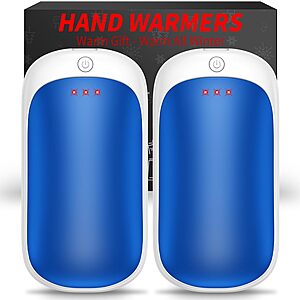 Lerat 2 Pack Hand Warmers Rechargeable, Portable Electric Hand Warmers Reusable, Portable Pocket Heater, Gifts for Christmas, Gifts for Men Women Kids, Hunting, Golf, Camping Accessories