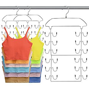 2-Pack 6-Tier CLODSPAC Metal Tank Top & Bra Hanger w/ 24 Hooks & 360&deg; Rotating Hook $9.59 + Free Shipping w/ Prime or on $35+