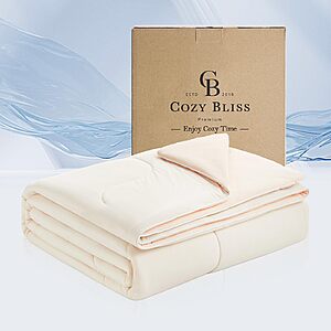 Cozy Bliss Cooling Comforter w/ Sorona & Viscose (Creamy Ivory): Twin $32.99, Queen $35.74, More + Free Shipping w/ Prime or on $35+