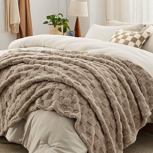 5-Pc Bedsure Comforter Set w/ Throw Blanket & Decorative Pillow (Linen Beige): Full $23.99, Queen $27.59, King $31.80 + Free Shipping w/ Prime or on $35+