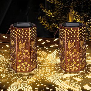 2-Pack 7" Eandisom Hummingbird Solar Lanterns $16 + Free Shipping w/ Prime or on $35+