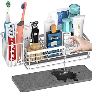 Yofidra Stainless Steel Kitchen Sink Caddy w/ Earth Drying Stone (2 colors) $6.99 + Free Shipping w/ Prime or on $35+