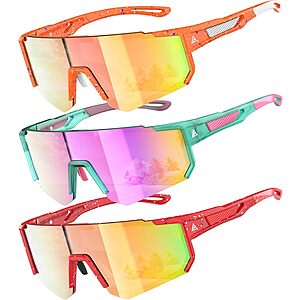 3-Pack QALLY Kids' Sports UV Protection Sunglasses (Various, Age 4-14) from $7.99 + Free Shipping w/ Prime or on $35+