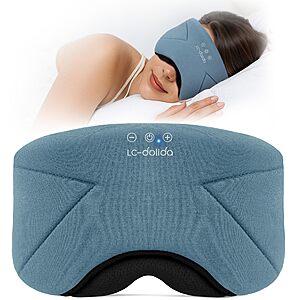 LC-dolida Bluetooth 5.4 Sleep Mask w/ Headphones (Ash Blue) $10.99 + Free Shipping w/ Prime or on $35+