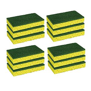 12-Count CELOX Dual-Sided Heavy Duty Kitchen Cleaning Sponges (Green/Yellow) $7.12 w/ S&S + Free Shipping w/ Prime or on $35+