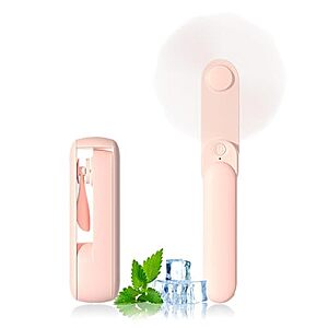 Lerat 2-in-1 USB Rechargeable Foldable Handheld Fan (5 colors) $5.59 + Free Shipping w/ Prime or on $35+