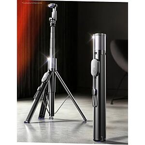 LISEN 67" Phone Selfie Stick Tripod w/ Auto-Deploy Base & Bluetooth Remote $16.99 + Free Shipping w/ Prime or on $35+