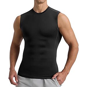 BOOJO Men's Sleeveless Compression Tank Top from $4.75 + Free Shipping w/ Prime or on $35+