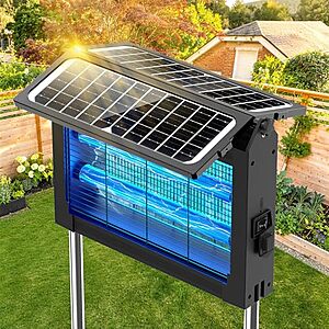 4500V jepwe Solar Bug Zapper Outdoor w/ Dual Solar Panels & 4000mAh Battery $40.19 + Free Shipping