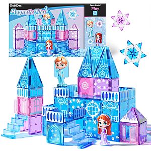44-Pc GobiDex Magnetic Building Blocks Princess Castle Set w/ 2 Dolls & Stairs $10.99 + Free Shipping w/ Prime or on $35+