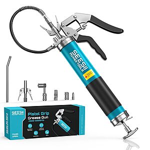 Seesii 8000 PSI Pistol Grip Grease Gun Kit w/ Quick-Release Coupler & 90&deg; Adapter $22.67 + Free Shipping w/ Prime or on $35+