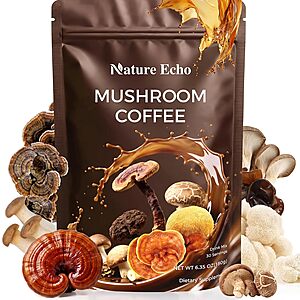 Nature Echo 11-in-1 Mushroom Coffee w/ Ashwagandha $11.98 w/ S&S + Free Shipping w/ Prime or on $35+