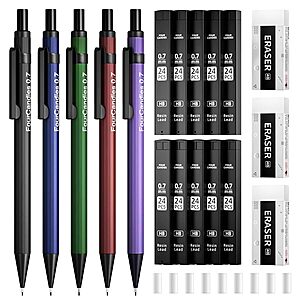 19-Pc Four Candies 0.7mm Metal Mechanical Pencil Set w/ Case $6.59 + Free Shipping w/ Prime or on $35+