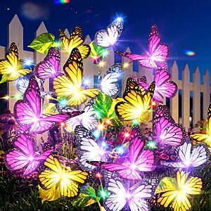 6-Pack Solar Butterfly Garden Stake Lights $29.99 + Free Shipping w/ Prime or on $35+