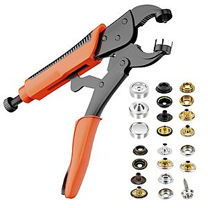Titoe Heavy-Duty Snap Fastener Tool Kit w/ 100 Canvas Snap Sets (4 colors) $20.99 + Free Shipping w/ Prime or on $35+