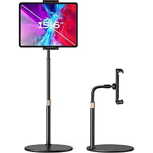 Adjustable Tablet and Cell Phone Telescoping Stand - Up to 20in in height - W/Promo Code: T2VCOUJV - $12.99