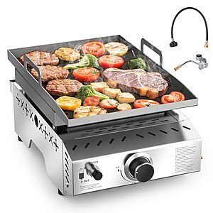 4-Burner Cowsar Portable Propane 32000 BTU Gas Griddle $64.99 + Free Shipping