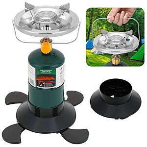 10,000 BTU Single Burner Portable Propane Camping Stove w/ Foldable Base $16.49 + Free Shipping w/ Prime or on $35+