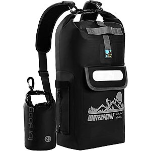30L Idrybag Waterproof Dry Bag Backpack (Black) $19.79 + Free Shipping w/ Prime or on $35+