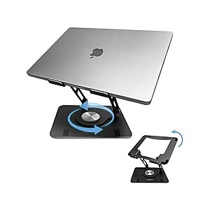 360&deg; Swivel Adjustable Height & Tilt Metal Laptop Stand (Silver, Black or White) $15.99 + Free Shipping w/ Prime or $6 Fee per Order