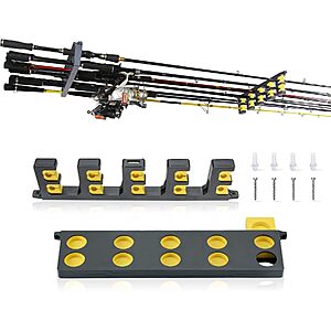 10-Rod Booms Fishing Ceiling/ Wall Mount Fishing Rod Holder $12.99 + Free Shipping w/ Prime or on $35+
