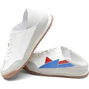 DREAM PAIRS Boys Girls Sneakers Foldable Back Retro Classic Casual Tennis Lightweight Breathable Walking Shoes for Little/Big Kid,Size 5 Big Kid,White/Blue,KUUMFN2501