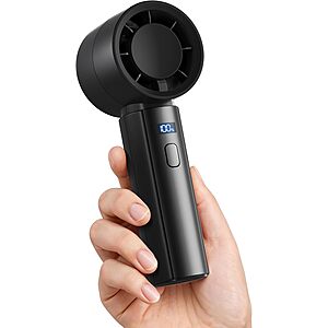 5-Speed Gaiatop Handheld Portable Fan w/ USB-C Rechargeable & LED Display (3 Colors) $5.99 + Free Shipping w/ Prime or on $35+