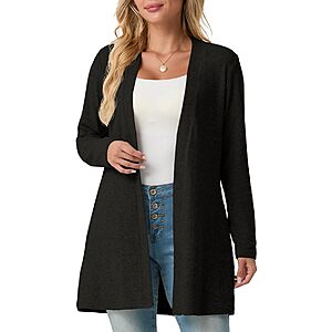 Lepunuo Women's Lightweight Open-Front Knit Cardigan w/ Pockets (Various) $7.49 + Free Shipping w/ Prime or on $35+
