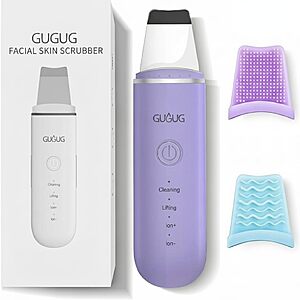 GUGUG 4-Mode Skin Scrubber Face Spatula Blackhead Remover Pore Cleaner (Purple) $9.59 + Free Shipping w/ Prime or on $35+