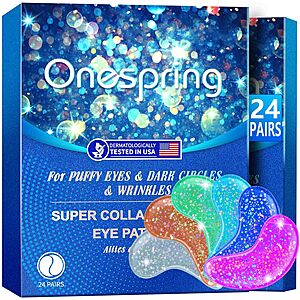 24-Pair Onespring Collagen Under Eye Gel Patches $5.27 w/ S&S + Free Shipping w/ Prime or on $35+