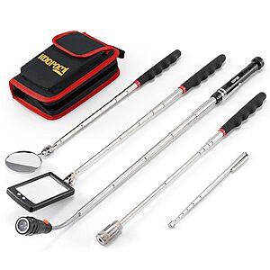 4-Piece KOOPOOL Telescoping Magnetic Pickup Tool Set w/ LED Flashlight & Inspection Mirror (Various) $17.99 + Free Shipping w/ Prime or on $35+