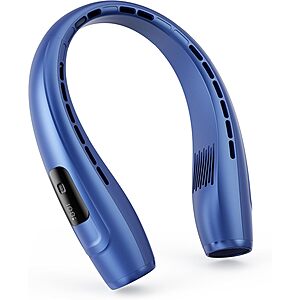 [Prime] Peiyuu 4000mAh Bladeless Neck Fan w/ USB-C Charging & 3 Speed Settings (Blue) $9.99 + Free Shipping w/ Prime or on $35+