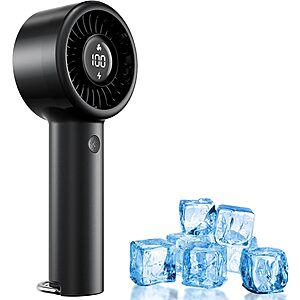 5-Speed CRISLEX Portable Mini Handheld Fan w/ LED Display (2 Colors) $7.99 + Free Shipping w/ Prime or on $35+