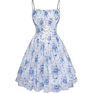 Scarlet Darkness Women's Corset Milkmaid Dress w/ Adjustable Straps (Various) $12.49 + Free Shipping w/ Prime or on $35+