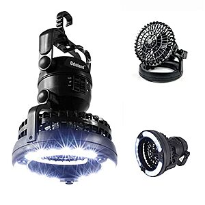 Odoland Portable LED Camping Lantern w/ Ceiling Fan $9.90 + Free Shipping w/ Prime or on $35+