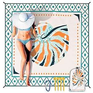 79" x 83" HIHOHO Sandproof Waterproof Beach Blanket w/ Carrying Bag (Various) $9.94 + Free Shipping w/ Prime or on $35+