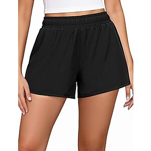 FireSwan Women's 2-in-1 High Waist Running Shorts w/ Built-In Liner (Various) $7.99 + Free Shipping w/ Prime or on $35+