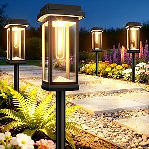 8-Pack TuyLuxe Solar Pathway Lights w/ Retro Filament Bulb Design $26.51 ($3.31 each) + Free Shipping w/ Prime or on $35+