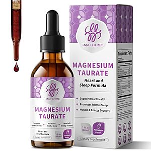 2-Ounce iMATCHME Magnesium Taurate Liquid Drops (Pineapple) $4.59 w/ S&S + Free Shipping w/ Prime or on $35+