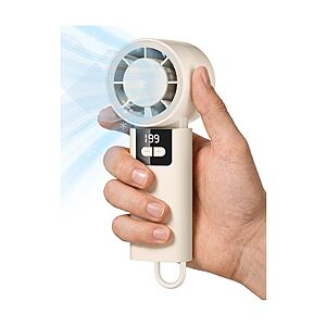 Zkidour 5000mAh 200-Speed Portable Handheld Mini Fan w/ LED Battery Display $7.70 + Free Shipping w/ Prime or on $35+