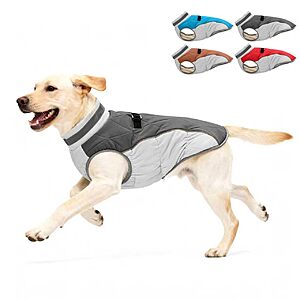 AOKOWN Dog Winter Coat w/ Fleece Lining & Reflective Strip (Various) $9.99 + Free Shipping w/ Prime or on $35+