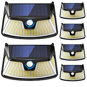 6-Pack BUCASA 850LM 152-LED Solar 270&deg; Wide-Angle Motion Sensor Outdoor Security Light $17.50 ($2.91 each) + Free Shipping w/ Prime or on $35+