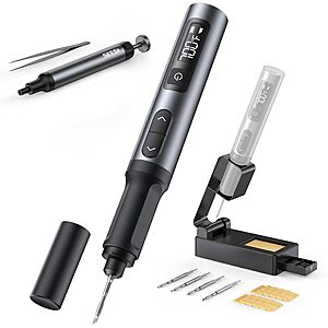 SEESII S01 16W Cordless Soldering Iron Kit w/ Digital Screen, 4 Tips & Foldable Stand $41.99 + Free Shipping