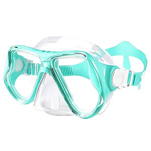 Keary Adult Swim Goggles w/ Nose Cover & 180&deg; Clear View Single Lens (Green) $4.99 + Free Shipping w/ Prime or on $35+