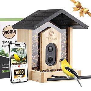 1.5L TT Nature Smart Bird Feeder w/ 1080P AI Camera & Night Vision (Iron Roof) $31.99 + Free Shipping w/ Prime or on $35+